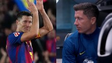 Robert Lewandowski looked heartbroken before what could be his final Barcelona home game
