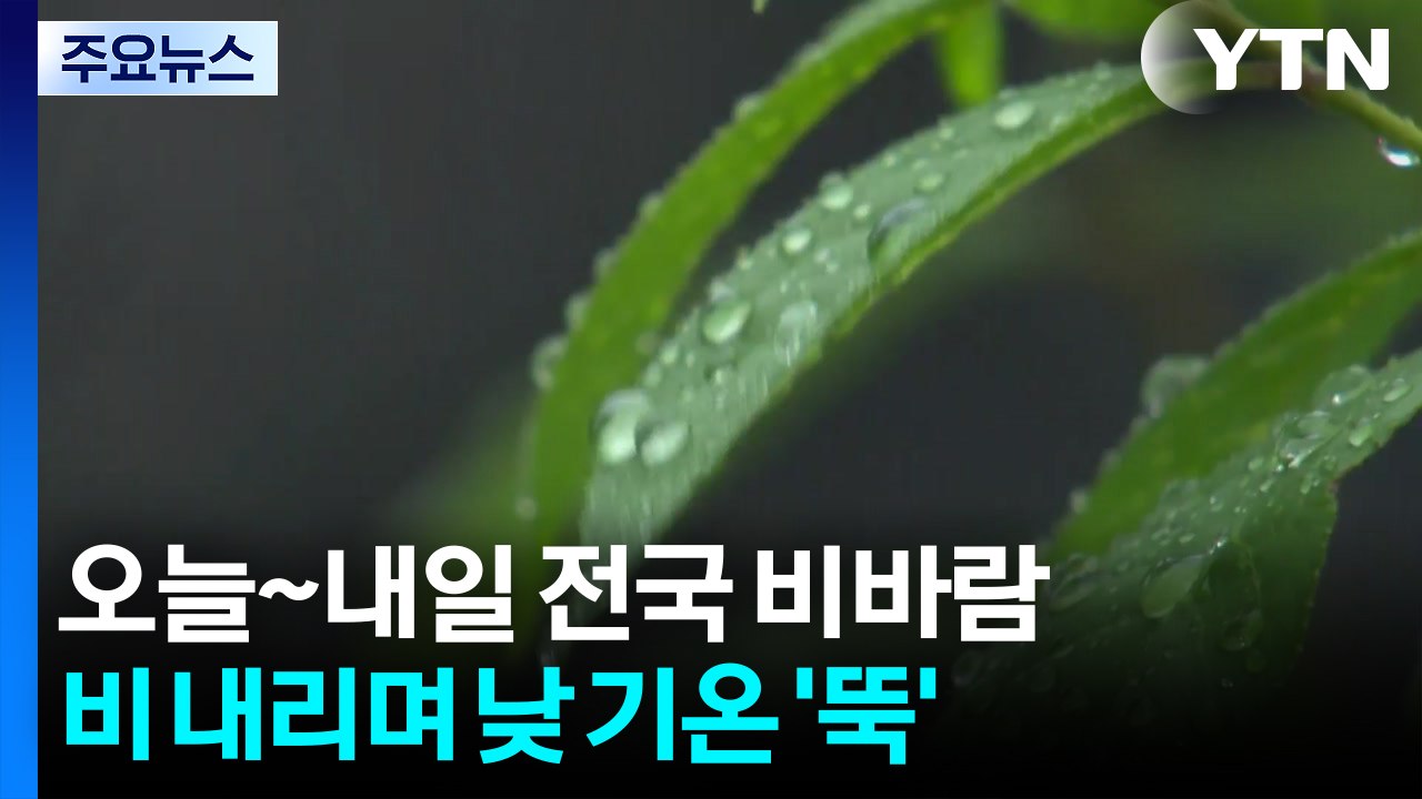 [출근길 YTN 날씨 5/20] 오늘 비바람 불며 낮 기온 '뚝'...내일까지 중부·...