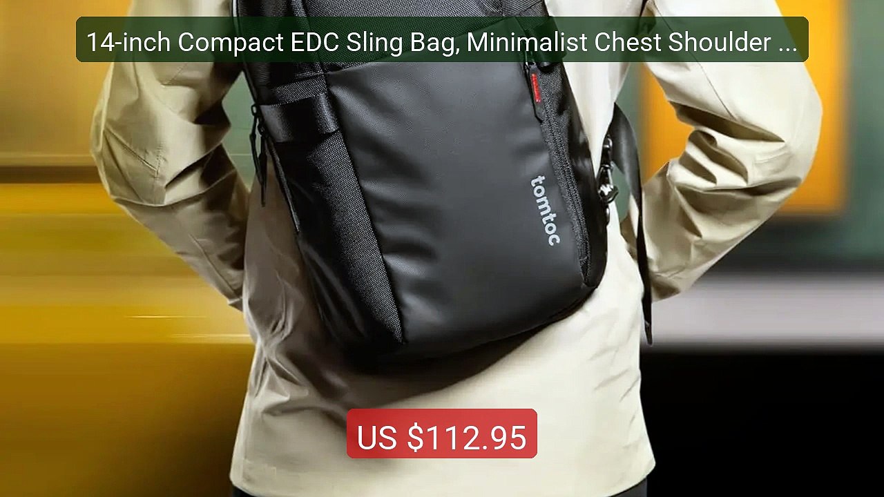 14-inch Compact EDC Sling Bag, Minimalist Chest Shoulder Ba... -- Top Pick 2026 | Unbeatable Price!