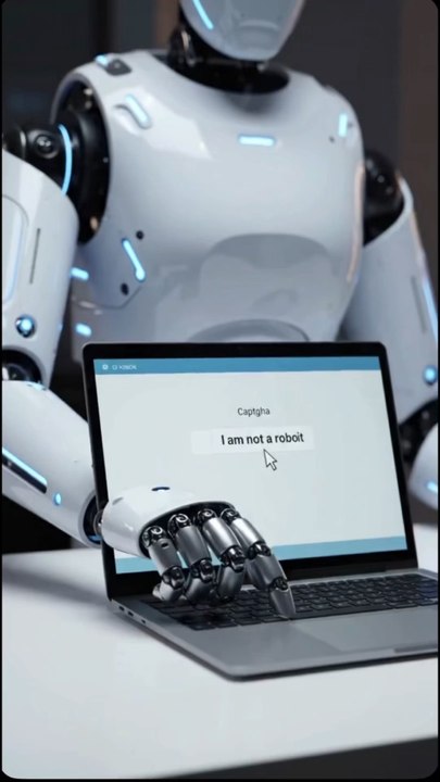 Robot: ‘Trust Me Bro, I’m Human #RobotHumor #FunnyAI #Captcha #IAmNotARobot #AIComedy