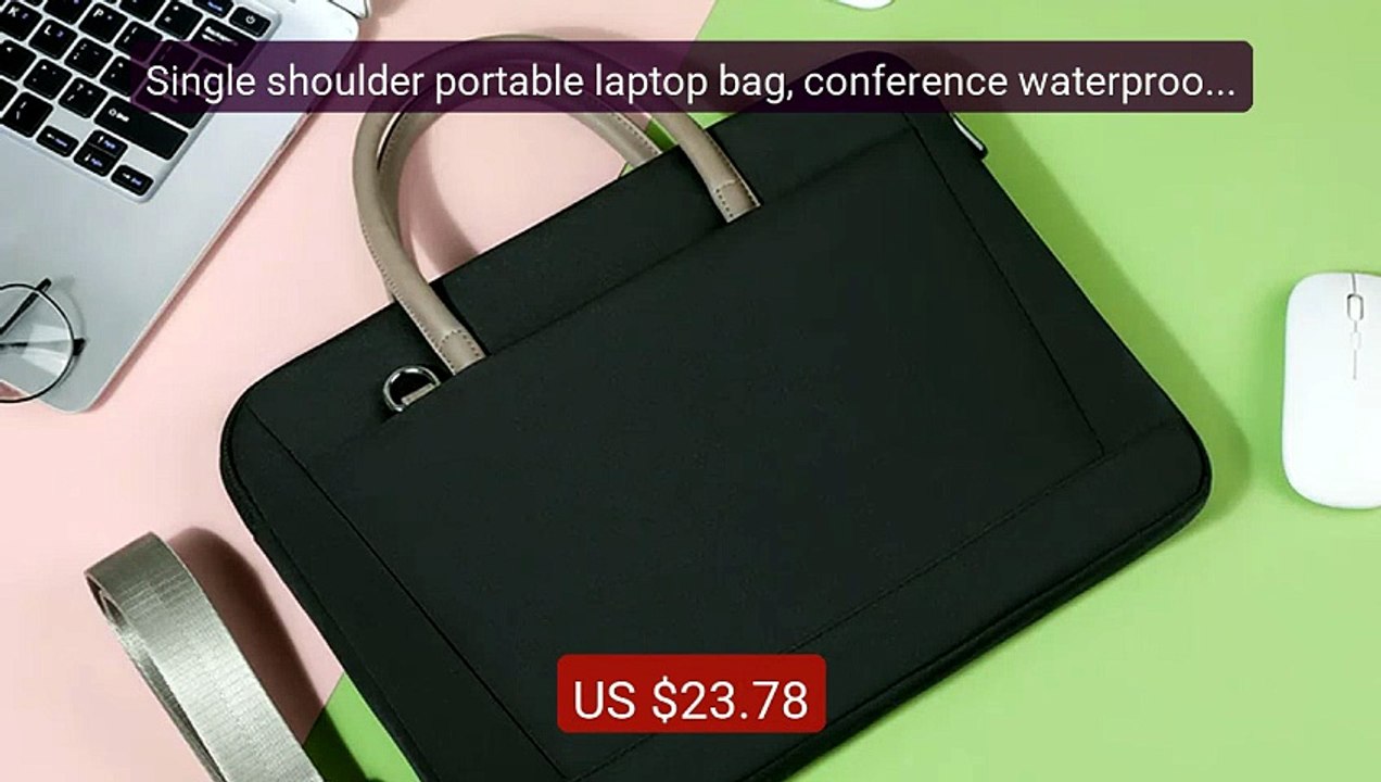 Single shoulder portable laptop bag, conference waterproof por... -- Best Buy 2026 | Great Quality!