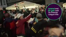 Arsenal fans party in the streets of north London after winning Premier League title