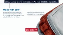 WiWU Laptop Sleeve for MacBook Air 15.3 2024 Shockproof Lapto... -- Amazing Value 2026 | Must Have!