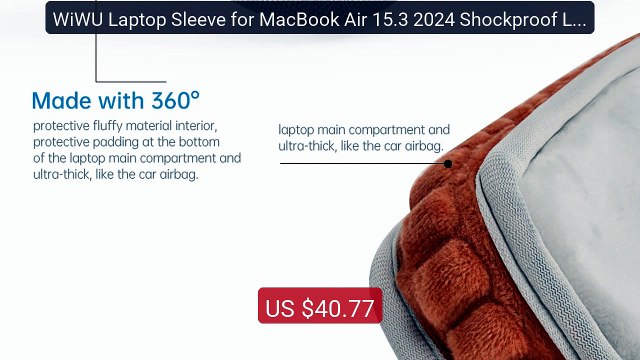 WiWU Laptop Sleeve for MacBook Air 15.3 2024 Shockproof Lapto... Amazing Value 2026 | Must Have!