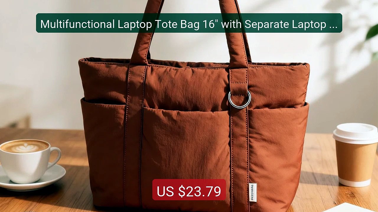 Multifunctional Laptop Tote Bag 16" with Separate Laptop Co... -- Top Pick 2026 | Unbeatable Price!