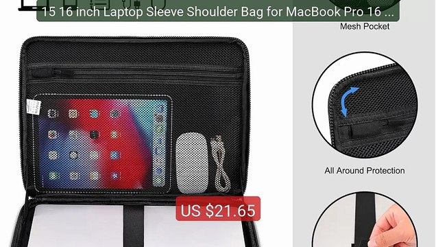 15 16 inch Laptop Sleeve Shoulder Bag for MacBook Pro 16 HP De... Best Buy 2026 | Great Quality!