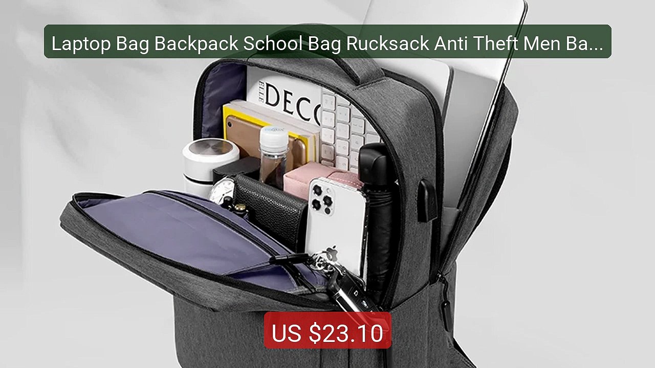 Laptop Bag Backpack School Bag Rucksack Anti Theft Men Backbag Tra... -- Best Deal 2026 | Shop Now!