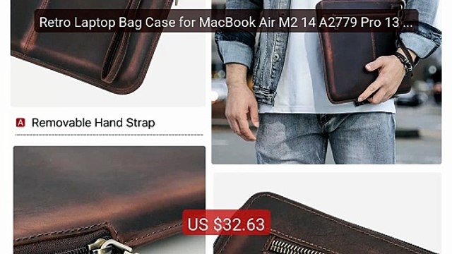 Retro Laptop Bag Case for MacBook Air M2 14 A2779 Pro 13 15... Top Pick 2026 | Unbeatable Price!