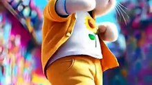 Dancing Cat in Full Yellow Outfit 😺💛✨  #Shorts