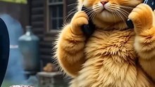 Cat + BBQ Chicken = Instant Party Vibes 🎉🔥🍗🐱