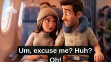 YOU SLEPT ON MY SHOULDER 😳 Airplane English #shorts