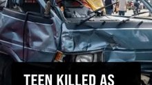 Dashcam captures moment speeding car sends pole crashing through van, killing teen