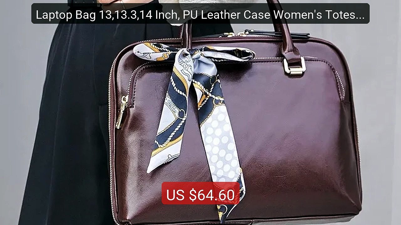 Laptop Bag 13,13.3,14 Inch, PU Leather Case Women's Totes Female L... -- Best Deal 2026 | Shop Now!