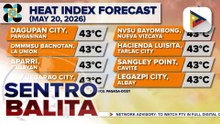 40 lugar sa bansa, posibleng makaranas ng heat index na nasa danger level; LPA, posibleng mabuo sa huling linggo ng Mayo