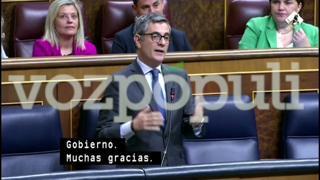 Félix Bolaños, a Ester Muñoz: Me alegro de que se haya leído el auto, aunque sería mejor que lo hubiera entendido