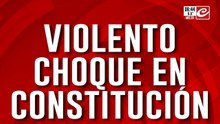 Violento choque en Constitución termina con una persona herida