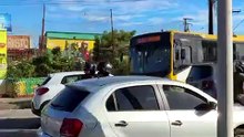 Batida na avenida João Pessoa gera engarrafamento