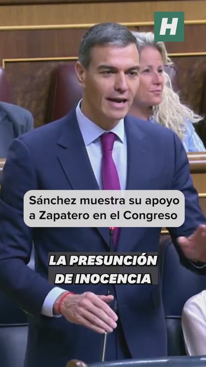 Sánchez muestra su apoyo a Zapatero en el Congreso