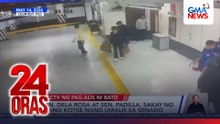 Sen. Dela Rosa at Sen. Padilla, sakay ng iisang kotse nang umalis sa Senado | 24 Oras