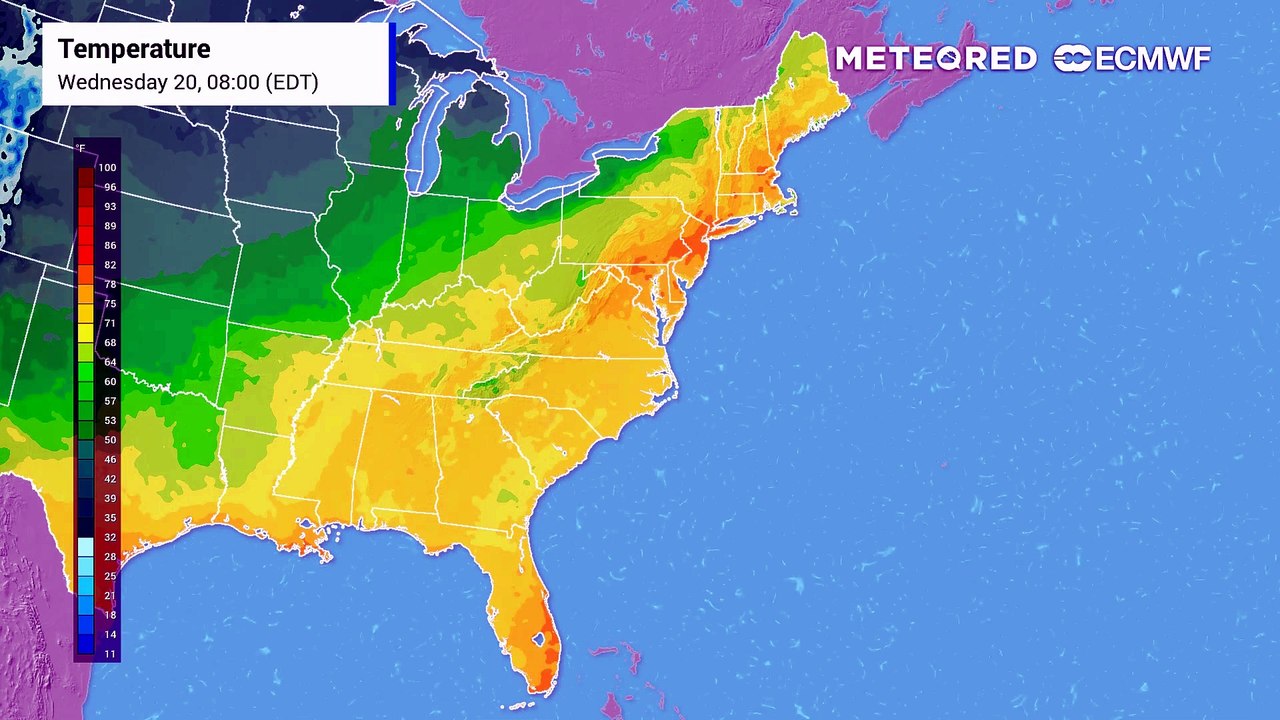 Colder air will spread from the central U.S. toward the East Coast Wednesday.