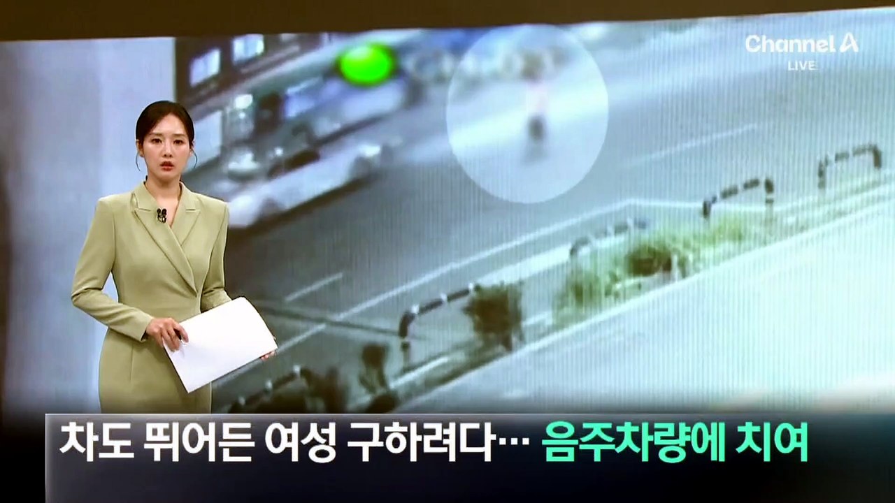 차도 뛰어든 여성 구하려다…음주 차량에 치여