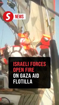 Israeli forces fired shots at Gaza aid flotilla vessels, video shows
