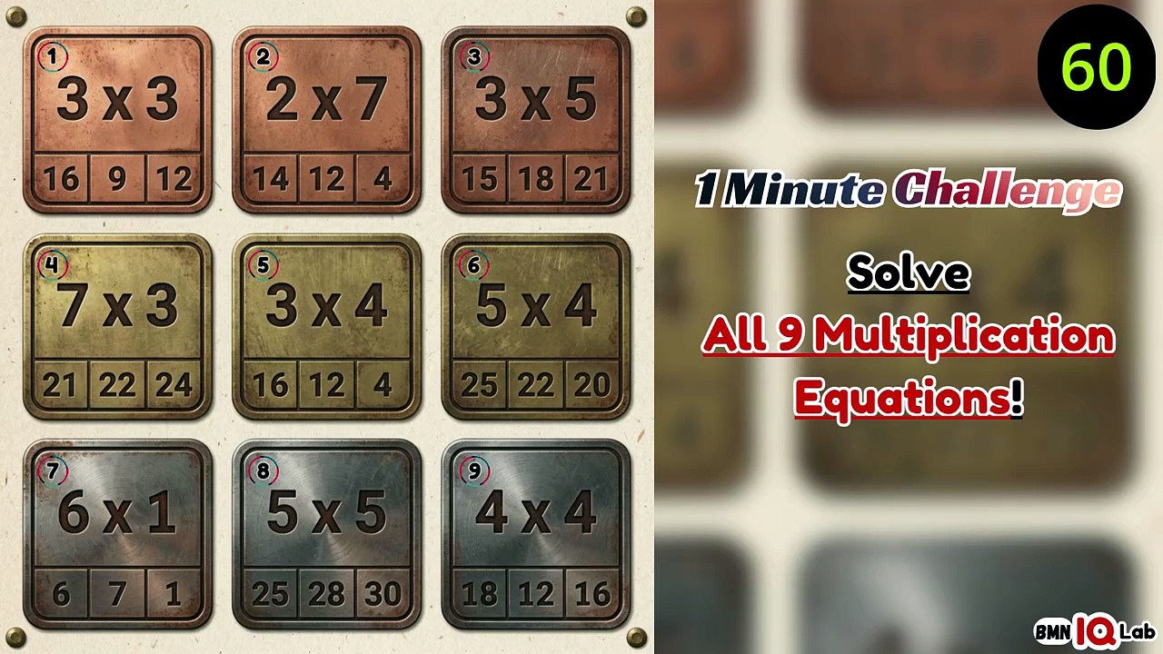#MathProblems 😬😤 Solve All 9 Multiplication Equations! ✖️