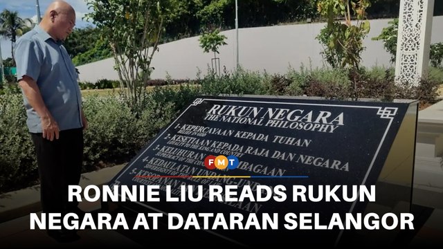 After sultan’s rebuke, Ronnie Liu revisits Dataran Selangor to read Rukun Negara