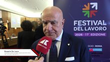 Lavoro, De Luca: ?Il Festival del Lavoro ? diventato il pensatoio del Paese?