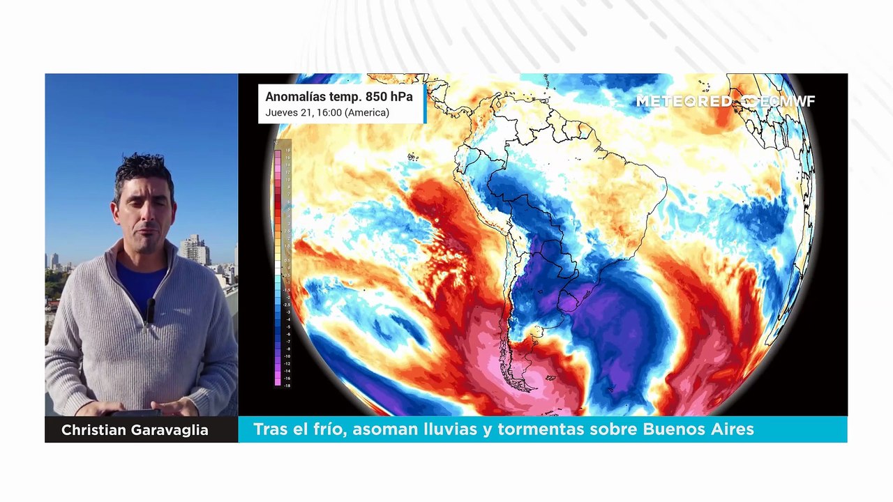 Tras el frío, asoman lluvias y tormentas sobre Buenos Aires