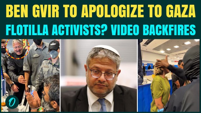 Ben Gvir FORCED To Apologise To Gaza Flotilla Activists? Viral MOCKING VIDEO Backfires For Israel