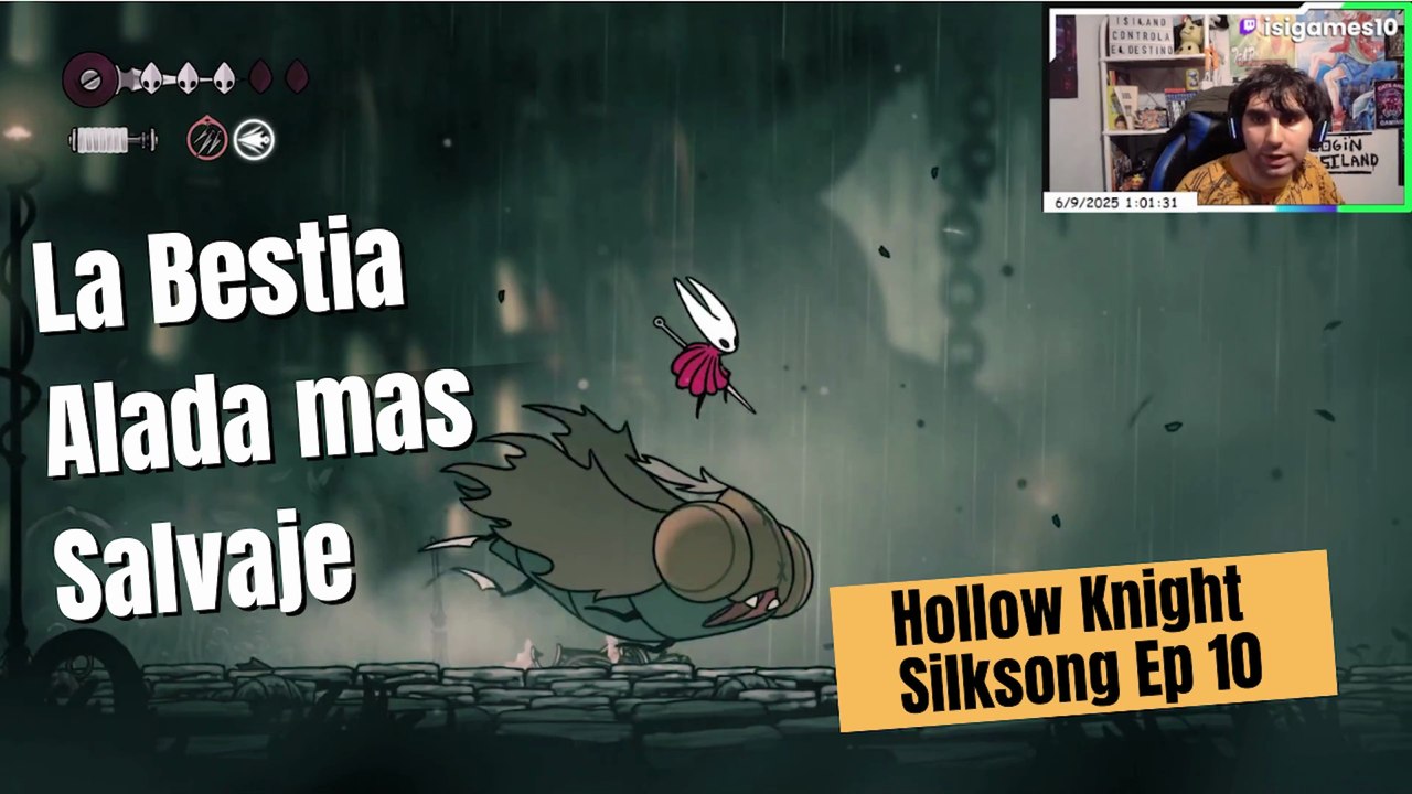 Hollow Knight Silksong Bestia Alada obstáculos letales en la Capilla de la Bestia Ep 10