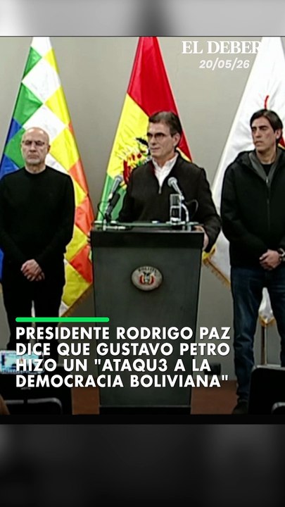 Presidente rodrigo Paz dice que gustavo Petro hizo un "ataqu3 a la democracia boliviana"