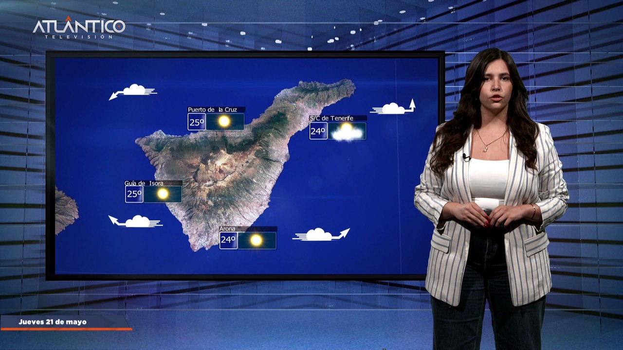 La previsión del tiempo en Canarias para el 21 de mayo de 2026, en Atlántico Televisión.