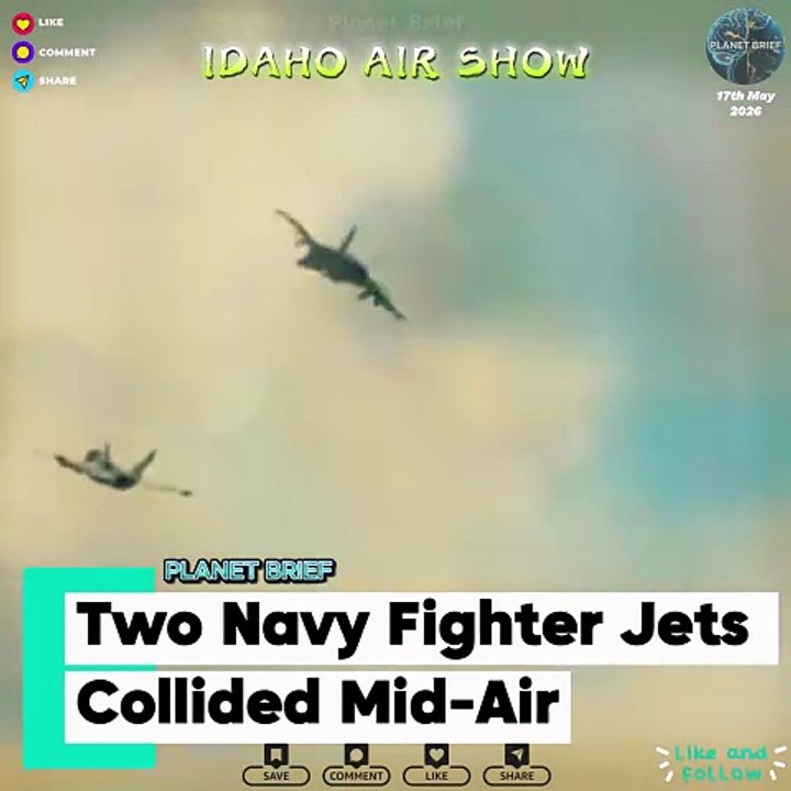 Two fighter jets collided mid-air during a US air show