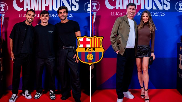 Noche de gala en Barcelona: Así llegan los jugadores a la cena de celebración