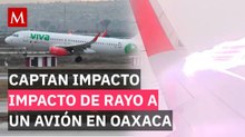 ¡Pánico en el aire! Así fue el momento en que un rayo impactó un avión procedente de Oaxaca