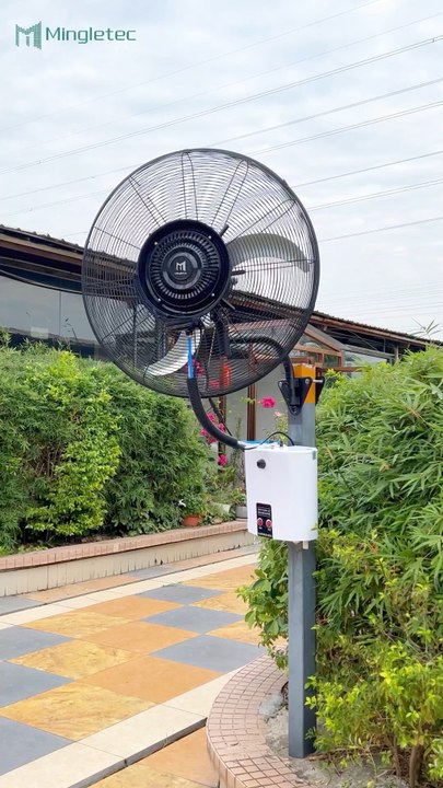 Mingletec BLDC industrial wall mounted mist fan #mingletec #bldc #industrialfan #wallfan #mistfan #outdoor
