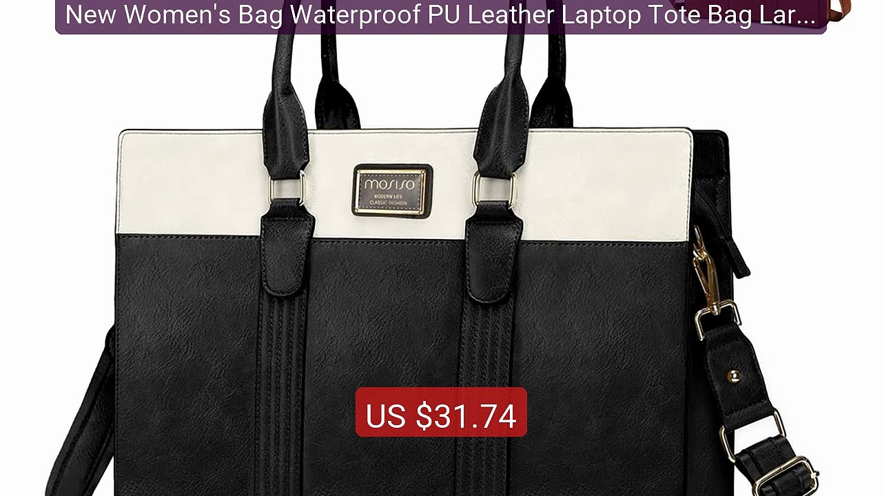 New Women's Bag Waterproof PU Leather Laptop Tote Bag Large Capaci... -- Best Deal 2026 | Shop Now!