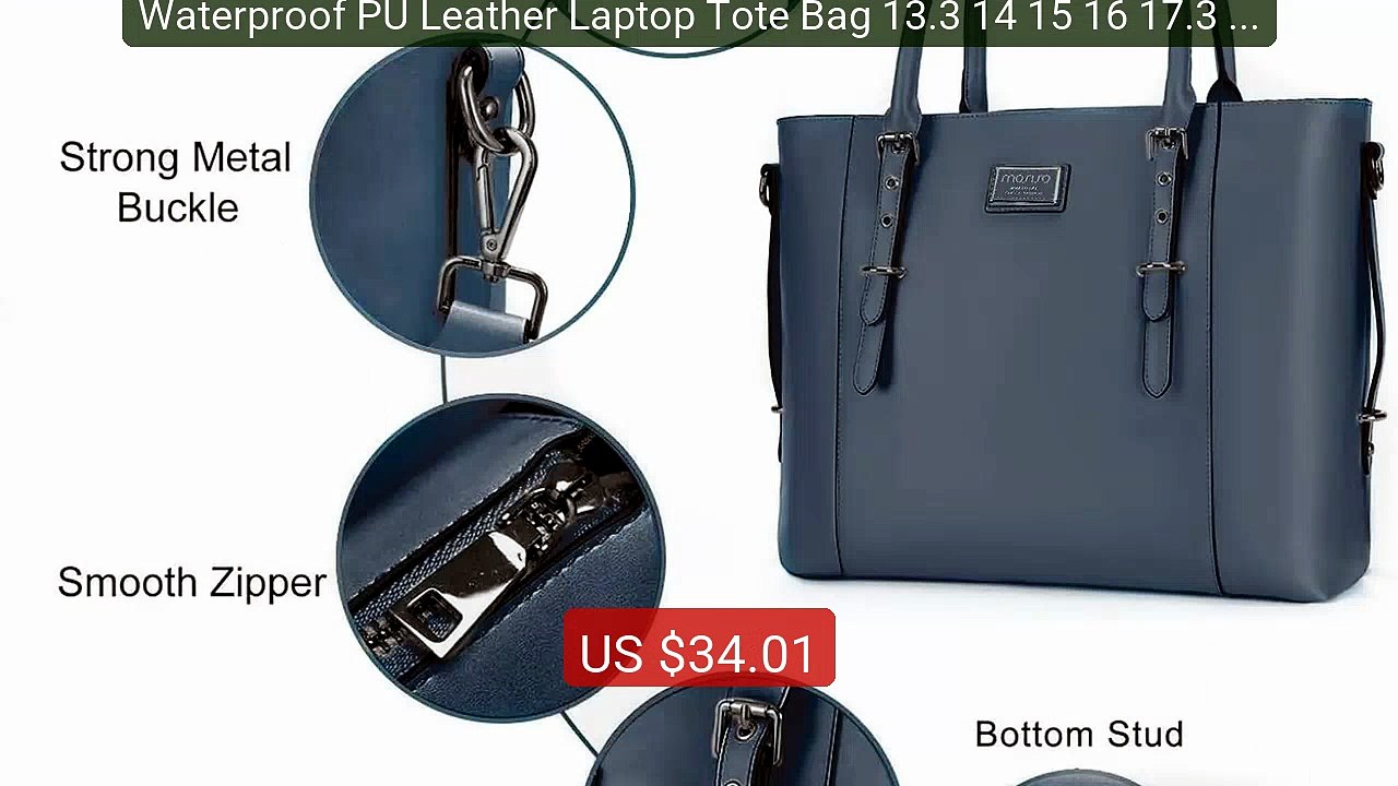 Waterproof PU Leather Laptop Tote Bag 13.3 14 15 16 17.3 inch for M... -- Top Rated 2026 | Buy Now!