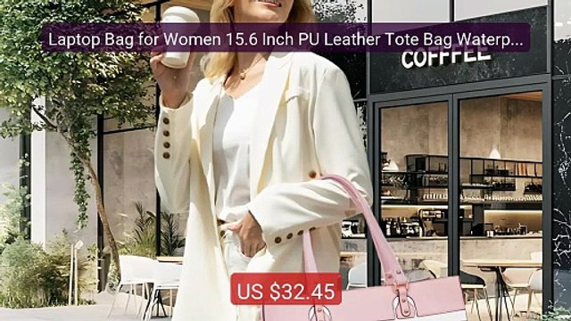 Laptop Bag for Women 15.6 Inch PU Leather Tote Bag Waterpro... Top Pick 2026 | Unbeatable Price!