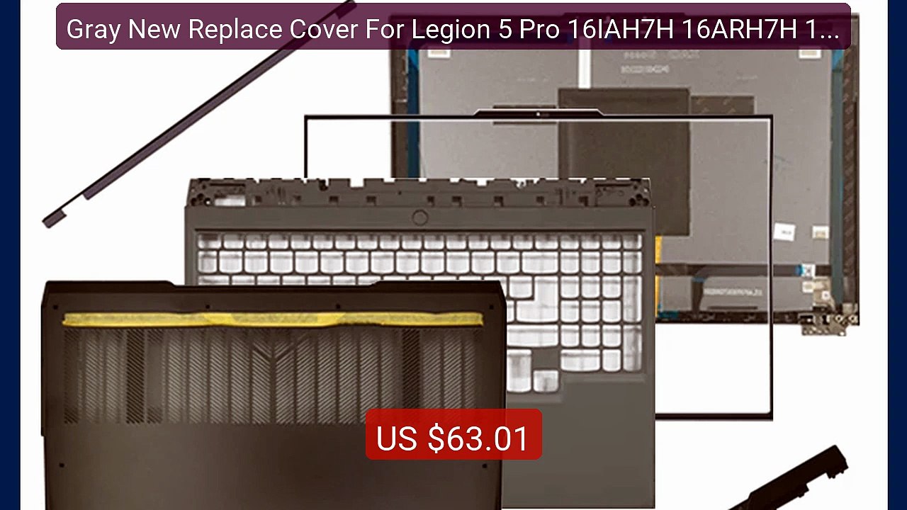 Gray New Replace Cover For Legion 5 Pro 16IAH7H 16ARH7H 16A... -- Top Pick 2026 | Unbeatable Price!