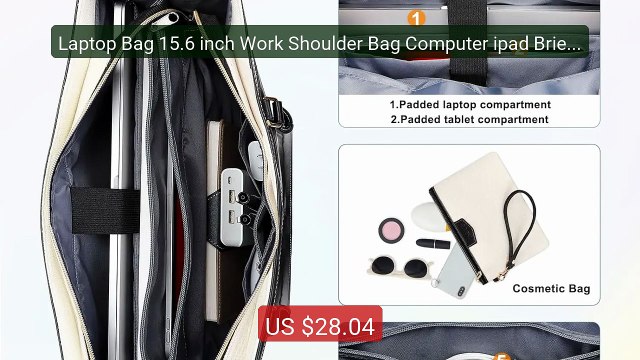 Laptop Bag 15.6 inch Work Shoulder Bag Computer ipad Briefc... Top Pick 2026 | Unbeatable Price!