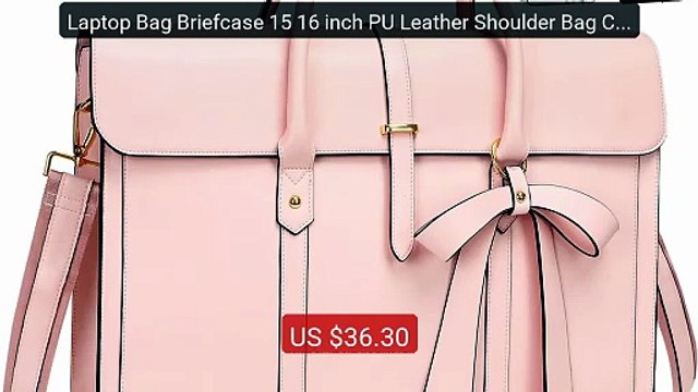 Laptop Bag Briefcase 15 16 inch PU Leather Shoulder Bag Con... Top Pick 2026 | Unbeatable Price!