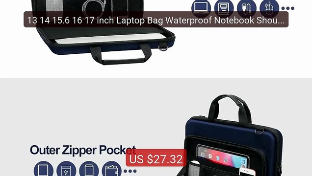 13 14 15.6 16 17 inch Laptop Bag Waterproof Notebook Shoulder Handb... Top Rated 2026 | Buy Now!