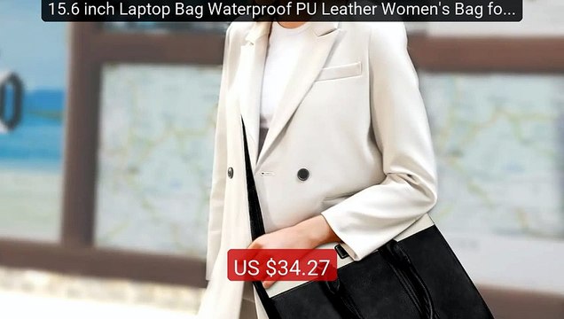 15.6 inch Laptop Bag Waterproof PU Leather Women's Bag for ... Top Pick 2026 | Unbeatable Price!