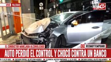 Manejaba completamente borracho y terminó incrustado en un Banco