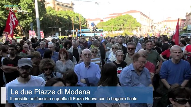 Modena, presidio antifascista e manifestazione di Forza Nuova dopo la strage