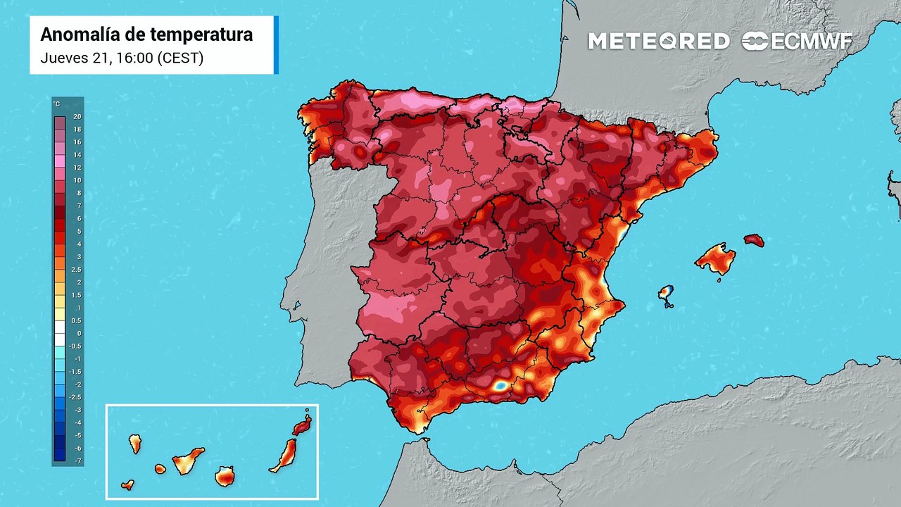 La masa de aire cálida dejará temperaturas muy altas