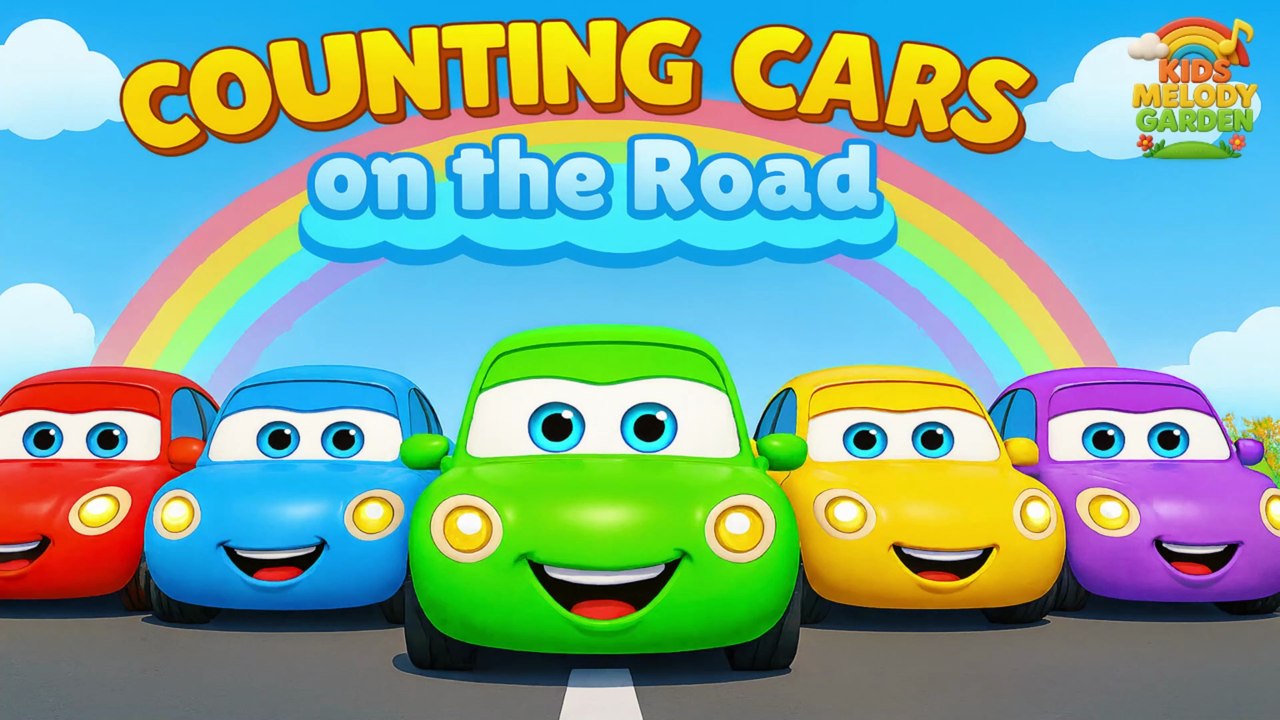 Counting Cars on the Road 🚗🔢 | Learn Numbers with Cars | Fun Counting Song for Kids | Kids Melody Garden